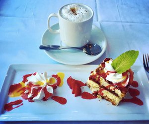 tiramisu dessert with cappucino